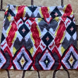Forever 21 Red and Yellow Mini Pencil Skirt